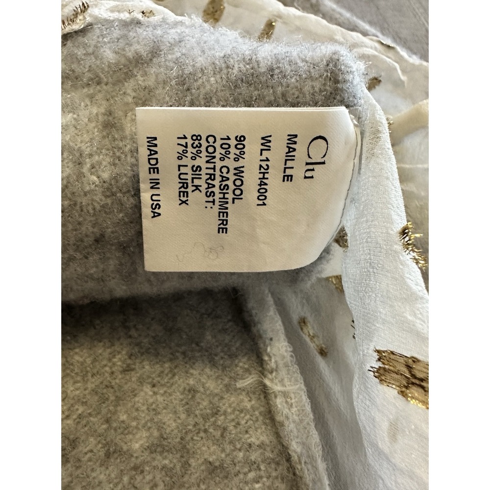 MAILLE CLU Gray Wool Cashmere Sweater Unique Details‎  Size Small - Picture 8 of 16